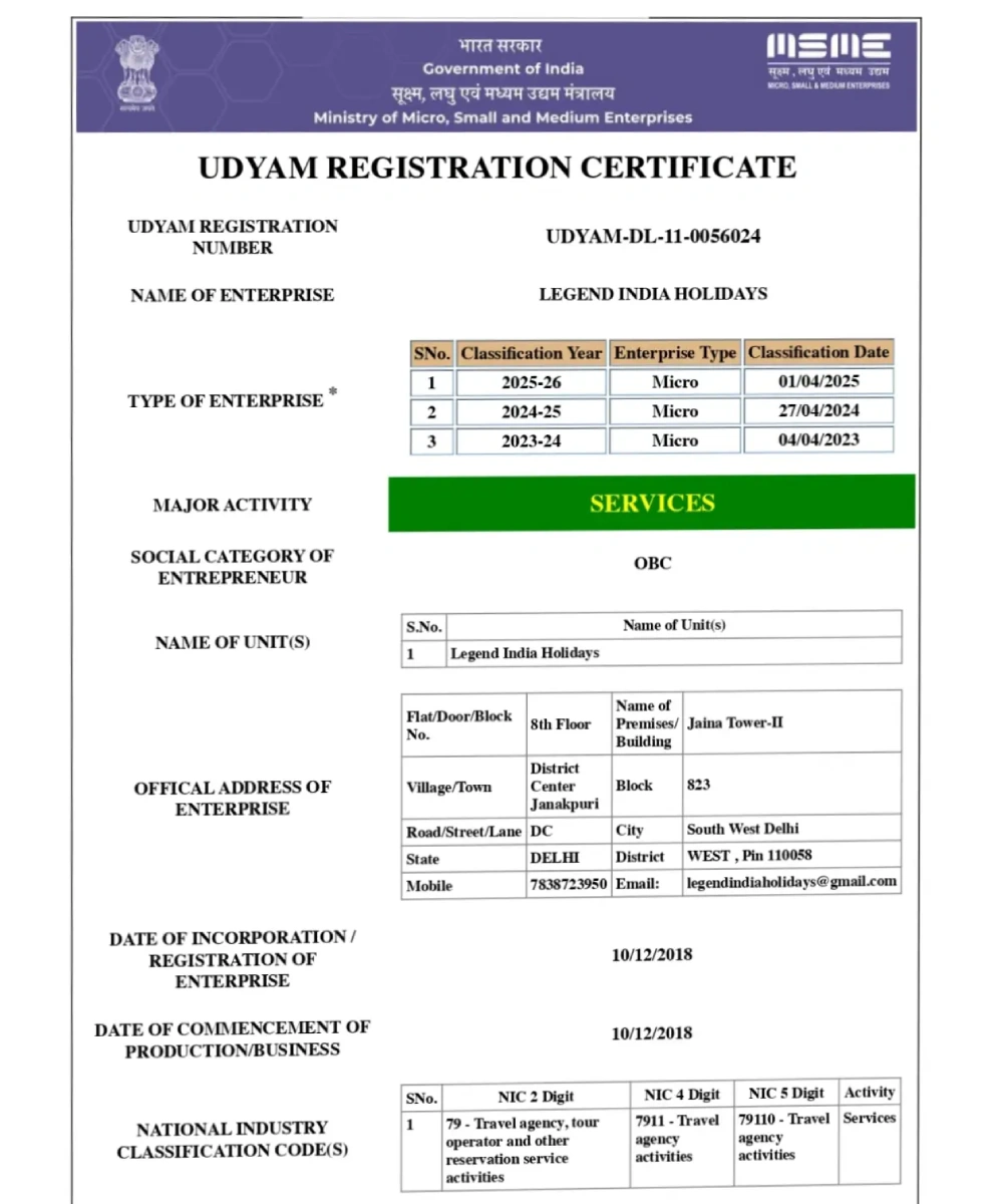 MSME Certificate